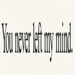 You never left my mind.