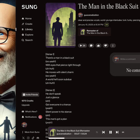 The Man in the Black Suit | Boomplay Music