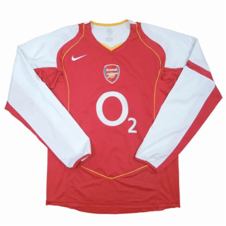 arsenal 2004/2005 long sleeve home shirt