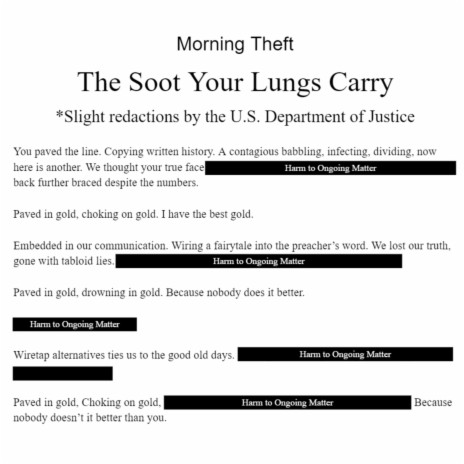 The Soot Your Lungs Carry