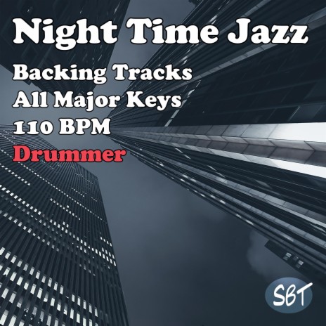 Night Time Jazz Drum Backing Track in D Major 110 BPM, Vol. 1