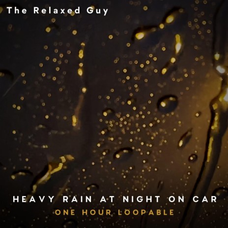 Heavy Rain at Night on Car