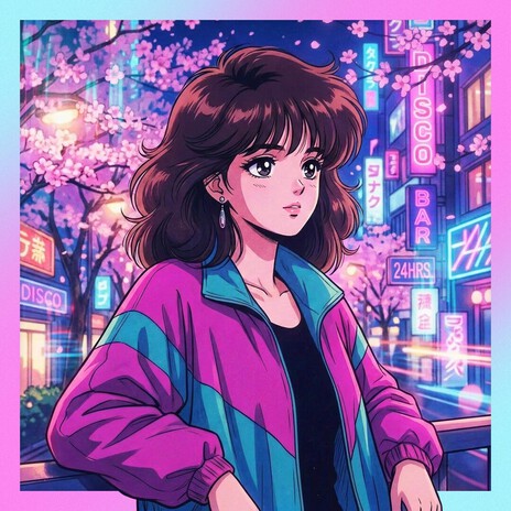 Neon City Grooves 月とチェリーブロッサム｜Moonlit Cherry Pulse