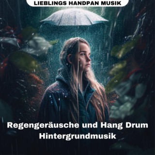 Regengeräusche und Hang Drum Hintergrundmusik