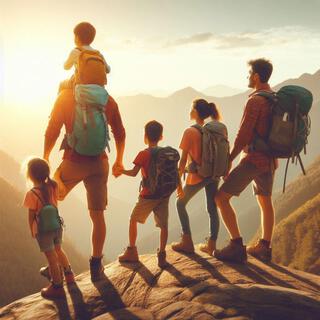 family hiking