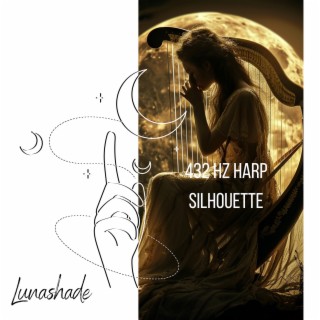 432 Hz Harp Silhouette: Serene Outlines