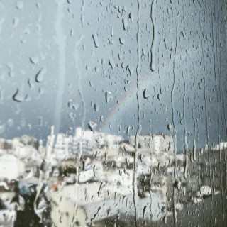 On a rainy window