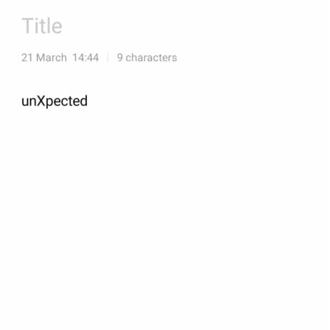 unXpected | Boomplay Music