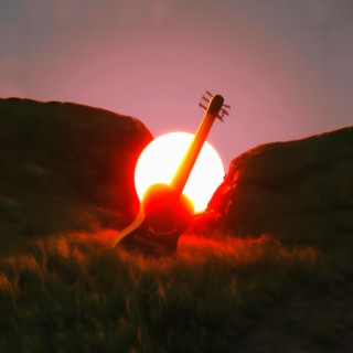 my guitar and sunset