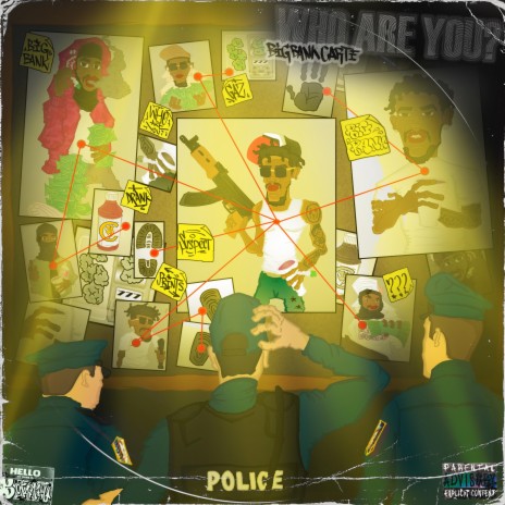 Canvas print illustration carte de police