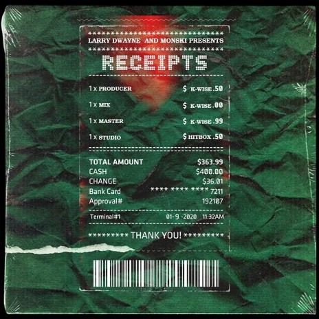 RECEIPTS ft. Monski | Boomplay Music