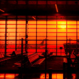 airport at dawn