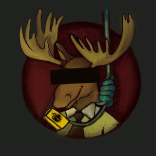 Moose Wearing a Noose Drinking Juice