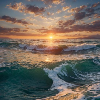 Sea Waves at Sunset