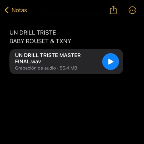 UN DRILL TRISTE ft. Txny