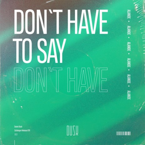 Don't Have To Say (Extended Mix)