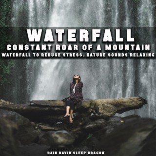 Waterfall Constant Roar of a Mountain Waterfall to Reduce Stress. Nature Sounds Relaxing