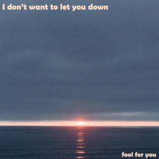 I don't want to let you down