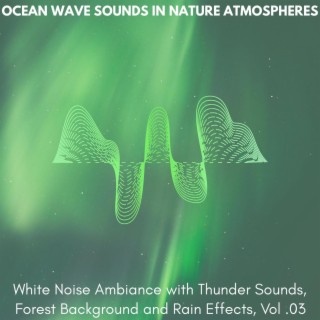 Ocean Wave Sounds in Nature Atmospheres - White Noise Ambiance with Thunder Sounds, Forest Background and Rain Effects, Vol. 03