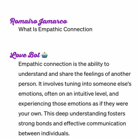 Empathetic Connection (Love Me) | Boomplay Music