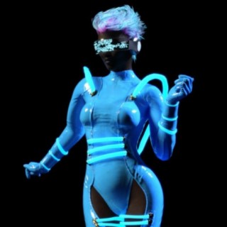 Blue Black Cyber Goddess