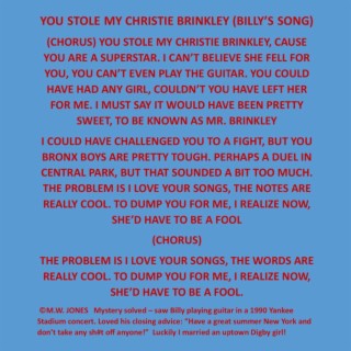 You Stole My Christie Brinkley (Billy's Song)