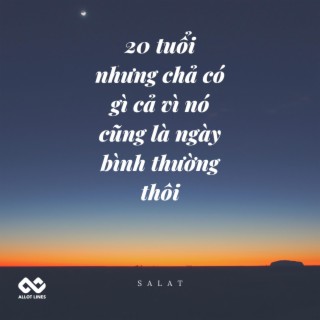 20 tuổi nhưng chả có gì cả vì nó cũng là ngày bình thường thôi