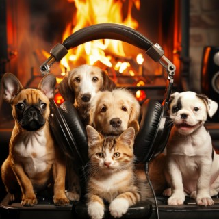 Pets in the Firelight: Calming Music