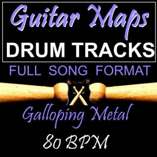 Galloping Metal Drum Track 80 BPM Instrumental Drums for Bass Guitar