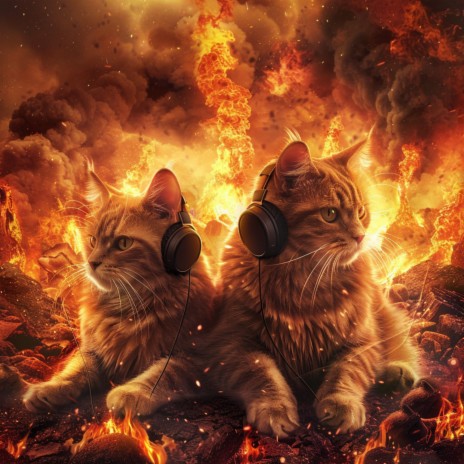 Fiery Coziness for Feline Friends ft. Flickerfire & Mind Medicine | Boomplay Music