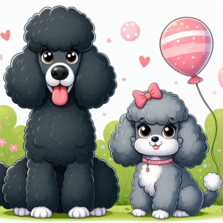 Bruno e Lula, Dogs Standard Poodle and Maltipoo