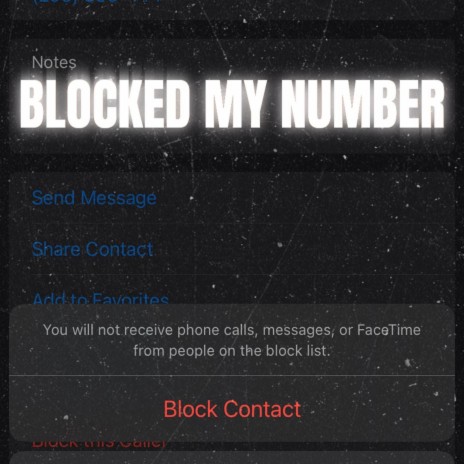 Blocked my Number | Boomplay Music