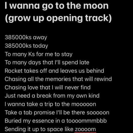 I Wanna Go To The Moon