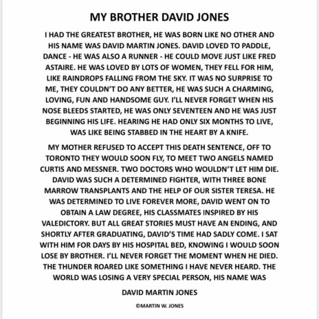 My Brother David Jones | Boomplay Music