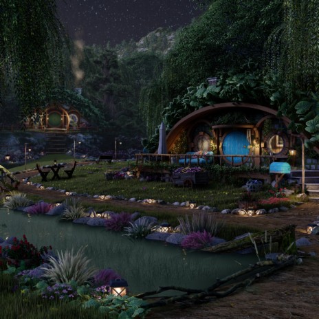Relaxing Night At The Hobbit Village (Ambience)