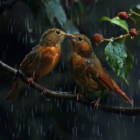 Calming Rain with Binaural Birdsong ft. Mental Healing Bpm & Colorful Souls