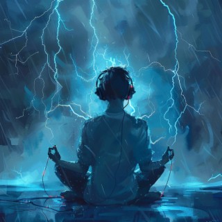 Meditative Thunder: Calming Music Waves