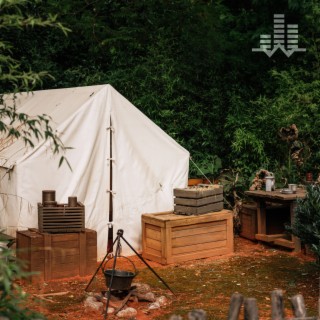 Rain on Army Canvas Tent (Loopable No Fade)