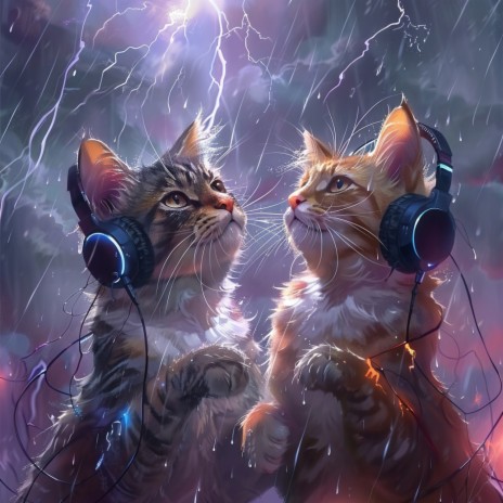 Thunder's Soothing Purr ft. Music for Kittens & Music for Cats Peace | Boomplay Music