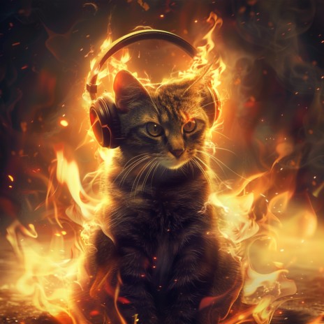 Fire's Glow Feline Serenity ft. Flamespad Nature Fire Sounds & Sound Bath