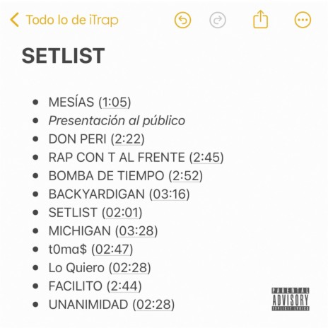 SETLIST | Boomplay Music