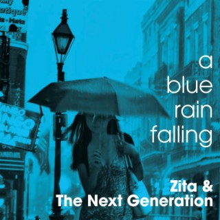 A blue rain falling