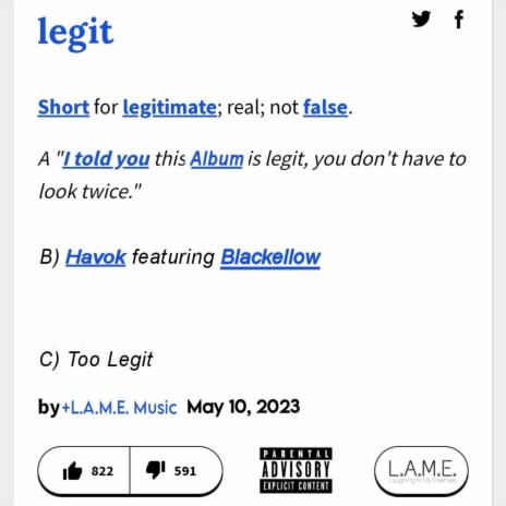 Too legit ft. Blackellow | Boomplay Music