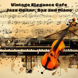 Vintage Elegance Cafe Jazz: Guitar, Sax and Piano Background Instrumental for Nice Evening Time