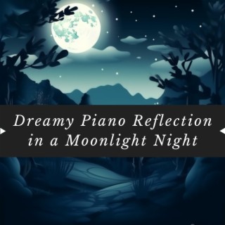 Dreamy Piano Reflection in a Moonlight Night