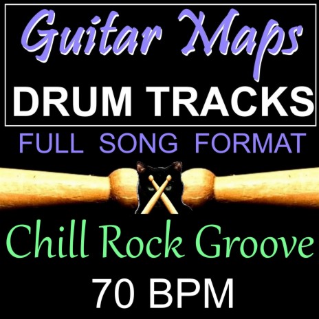 Chill Rock Groove 70 BPM Drum Track for Bass Guitar