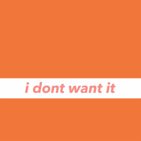 I Dont Want It | Boomplay Music