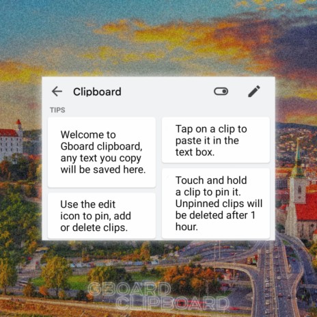 Welcome to Gboard clipboard, any text you copy will be saved here. | Boomplay Music