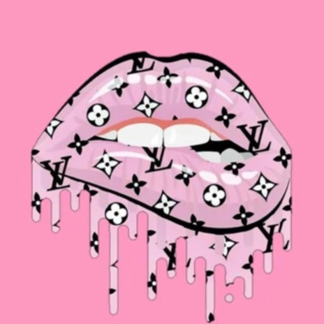 Download Louis Vuitton Wallpaper With Pink Lips And Hearts Wallpaper
