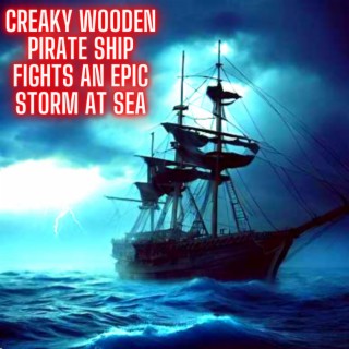 Creaky Wooden Pirate Ship Fights An Epic Storm At Sea